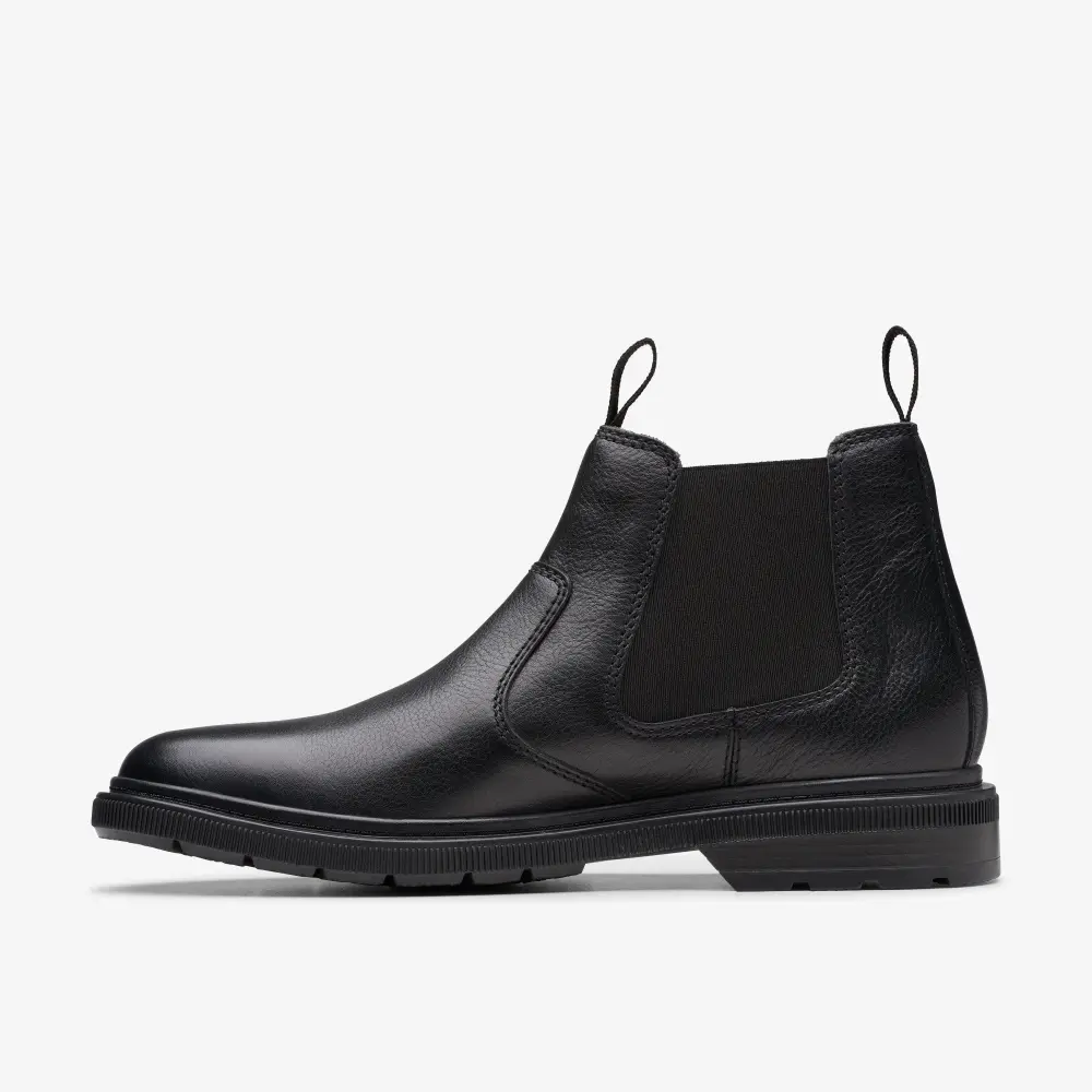 Mens Burchill Up Black Leather Chelsea Boots online