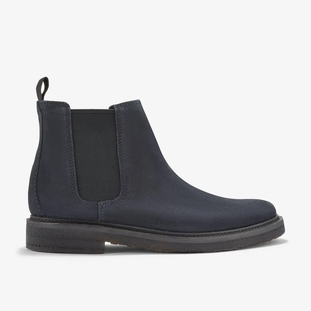Mens Clarkdale Easy Navy Suede Chelsea Boots online