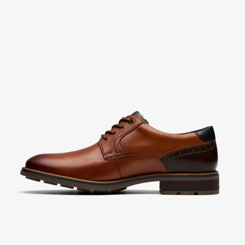 Mens Emmet Plain Tan Leather Shoes online