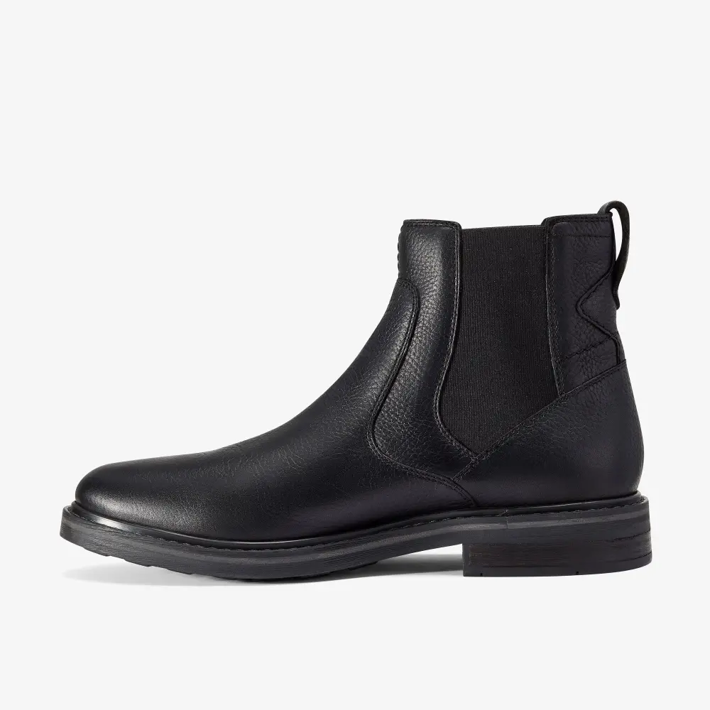 Mens Newford Easy Waterproof Black Warmlined Leather Boots online