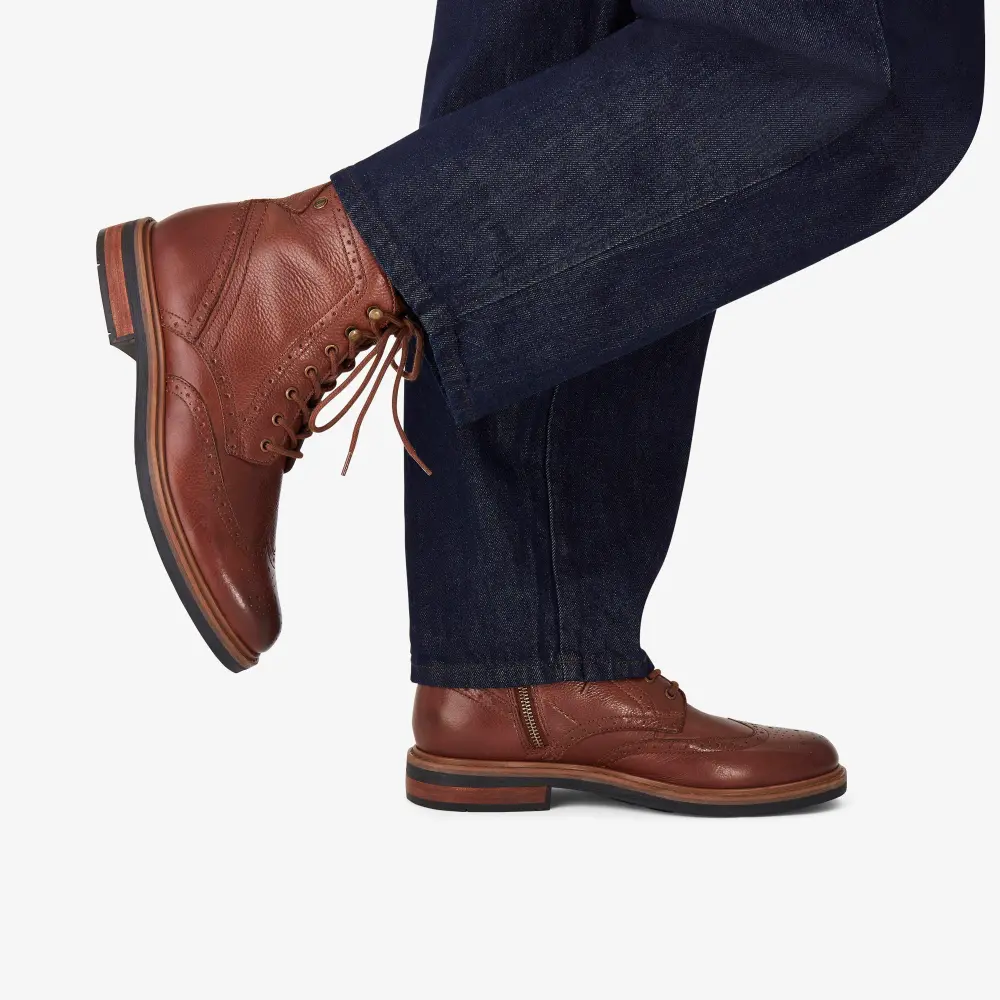 Mens Newford Lace Boot Mid Tan Leather online