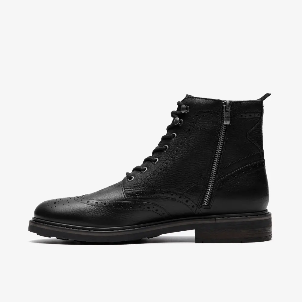 Mens Newford Lace Boots Black Leather online