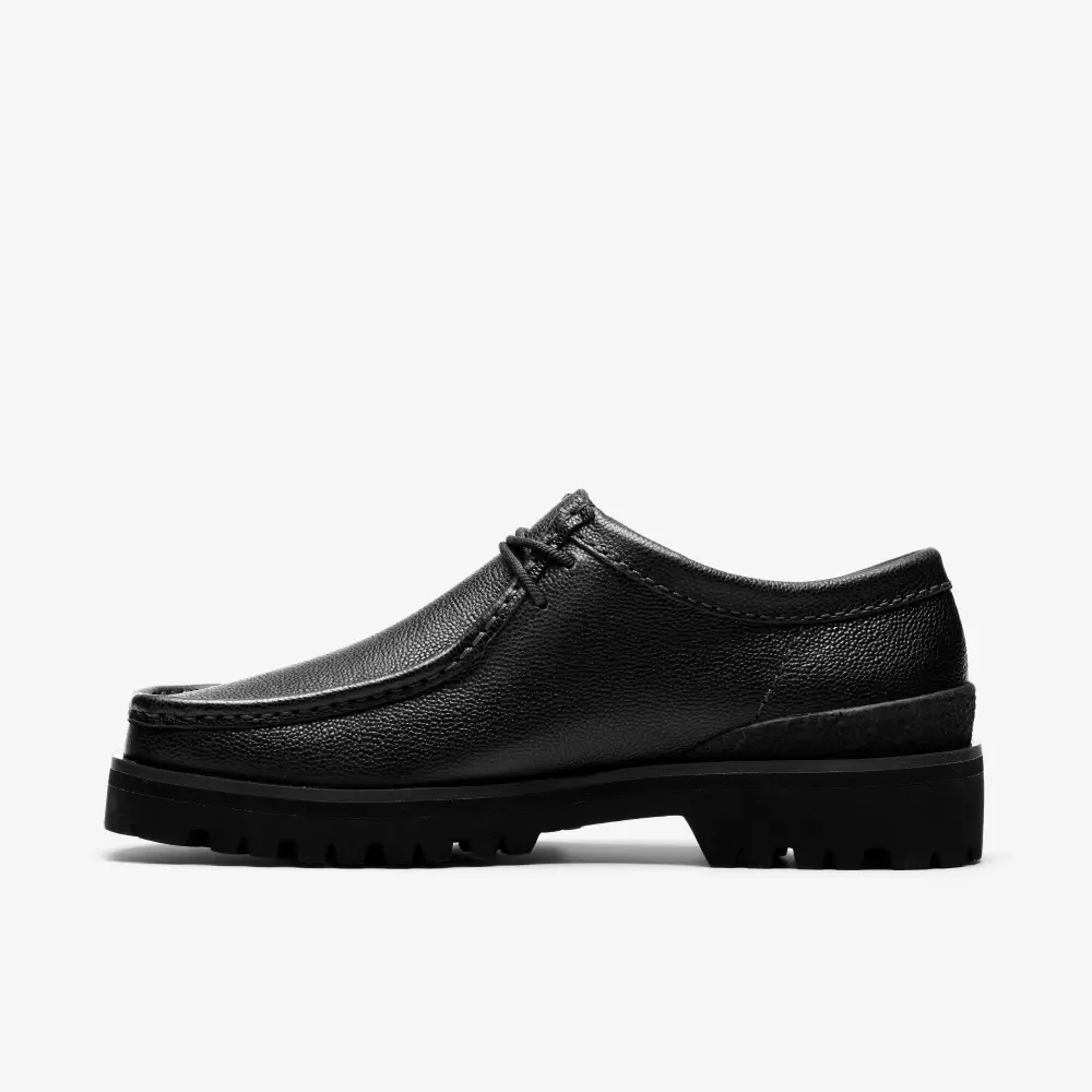 Mens Wallabee Yukon Black Scotch Grain Shoes online