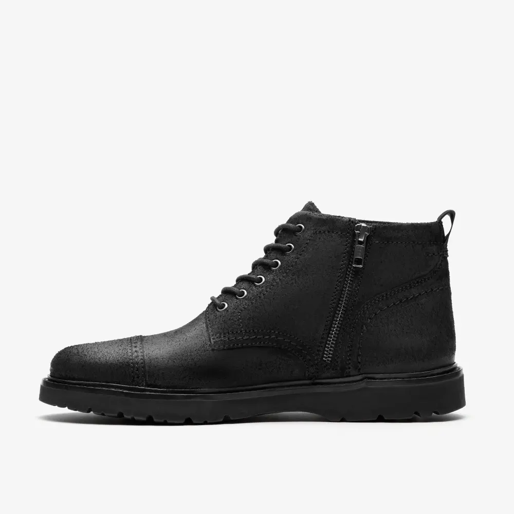 Mens Weltridge Zip Black Waxy Ankle Boots online