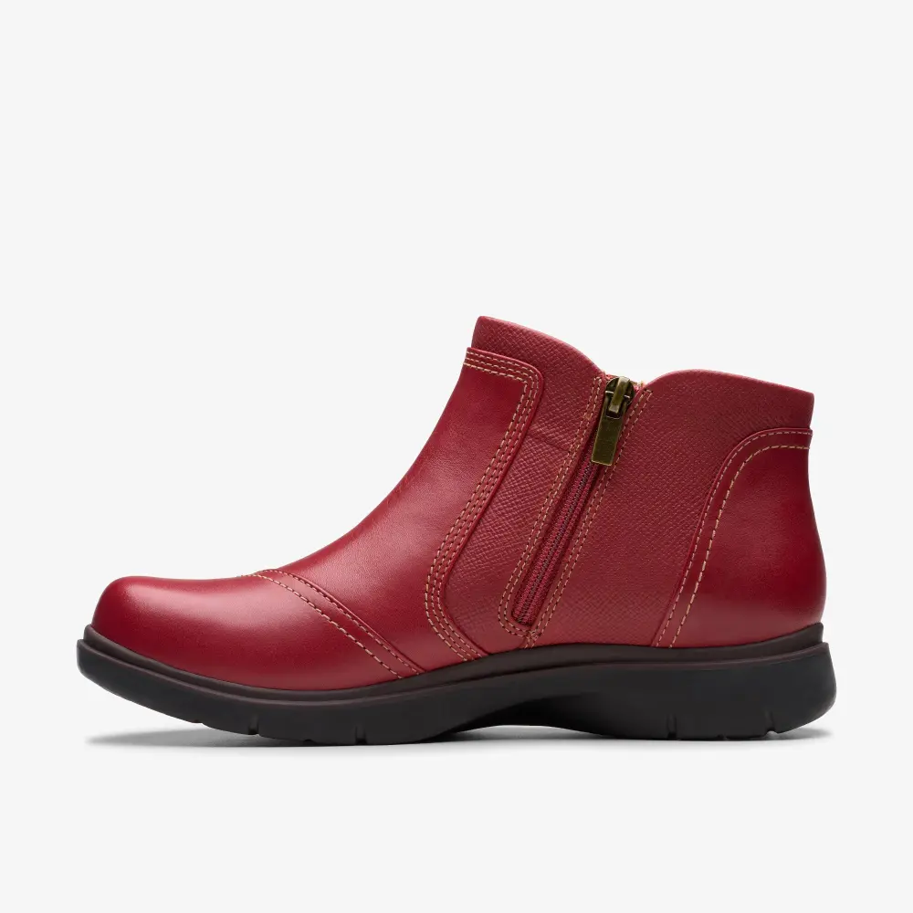 Womens Certina Joy Red Leather Ankle Boots online