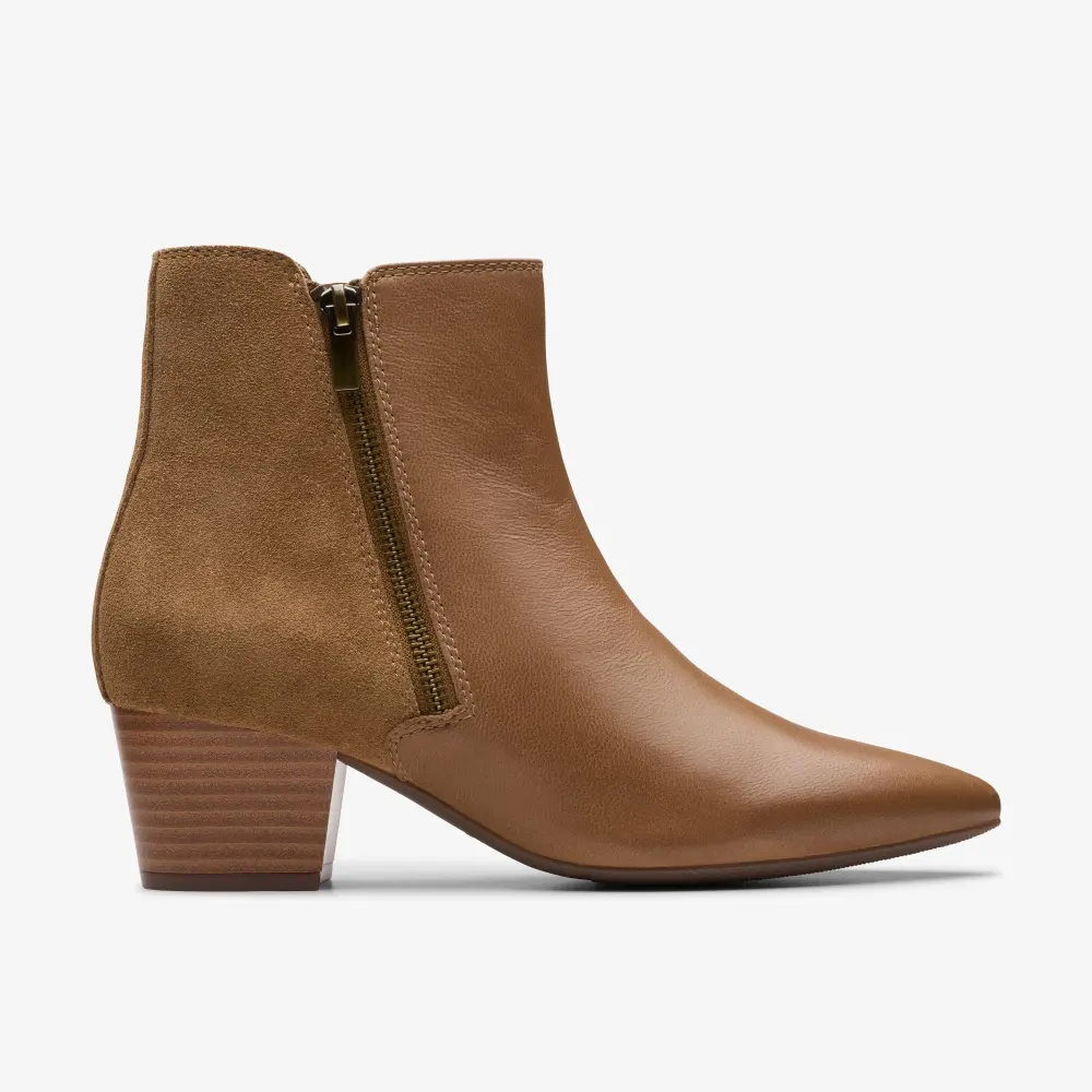 Womens Ellanie Vibe Taupe Leather Ankle Boots online