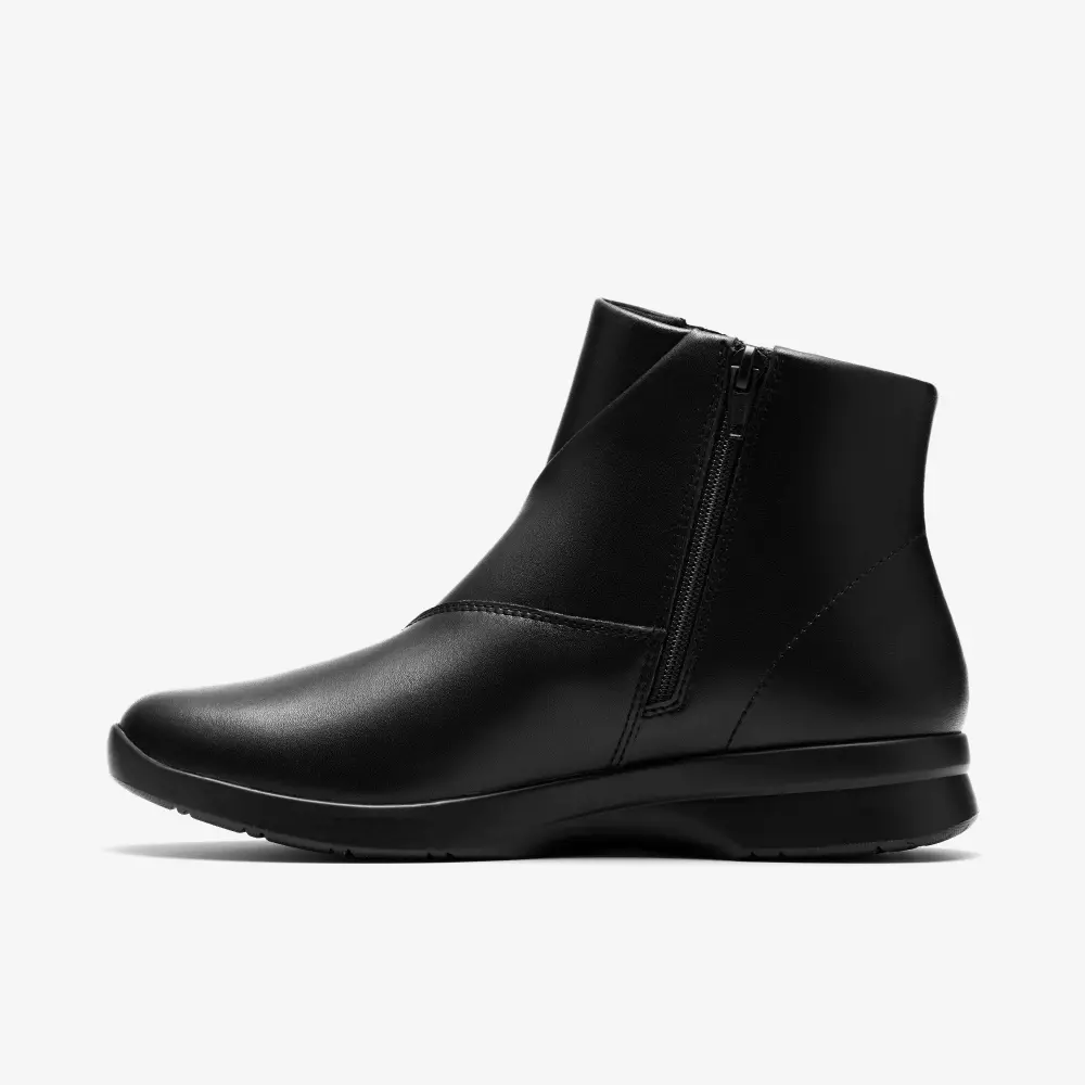 Womens Ellowyn Deva Black Leather Ankle Boots online