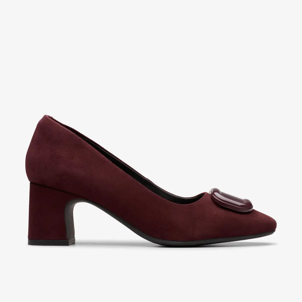 Womens Fernie Trim Merlot Suede Heels online