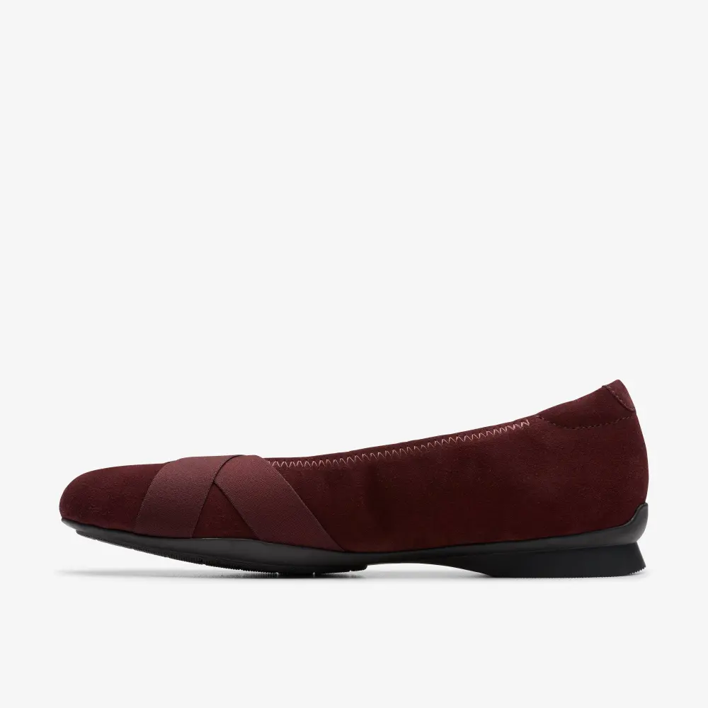 Womens Jazmynn Gem Merlot Suede Ballet flats online