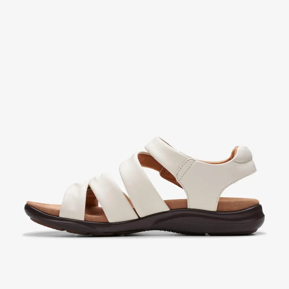 Women’s Kitly Ave Off White Leather Flat Sandals online