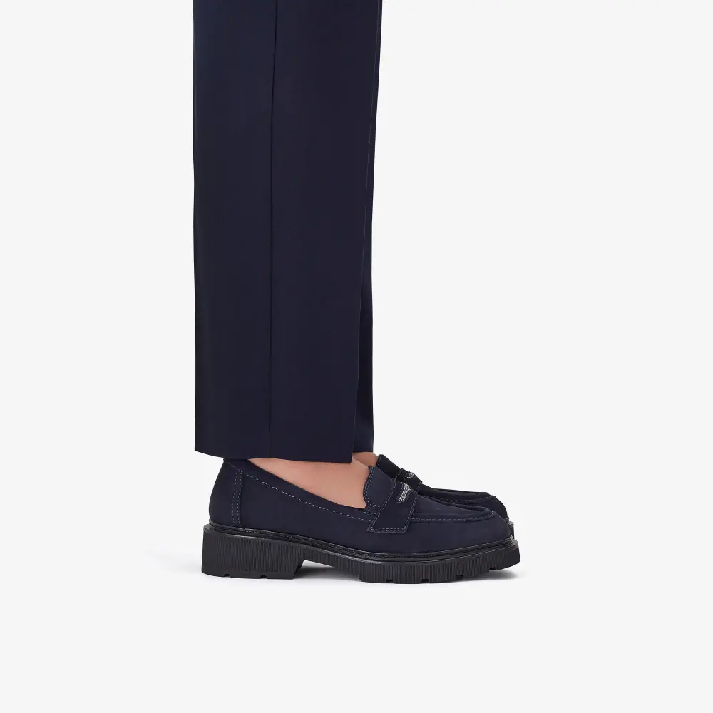 Womens Lauryl Step Navy Suede Loafers online