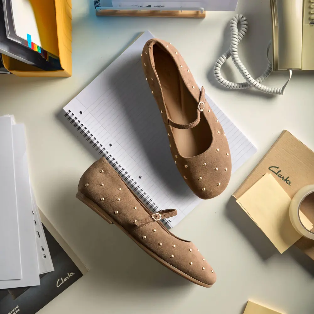 Womens Livia Stud Walnut Mary Janes Shoes online