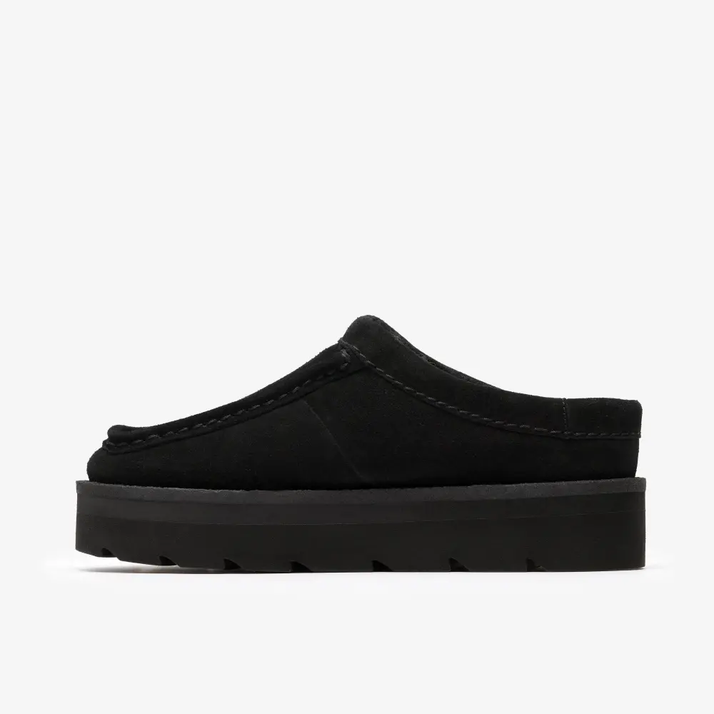 Womens Meare Mule. Black Suede Warmlined Wallabees online