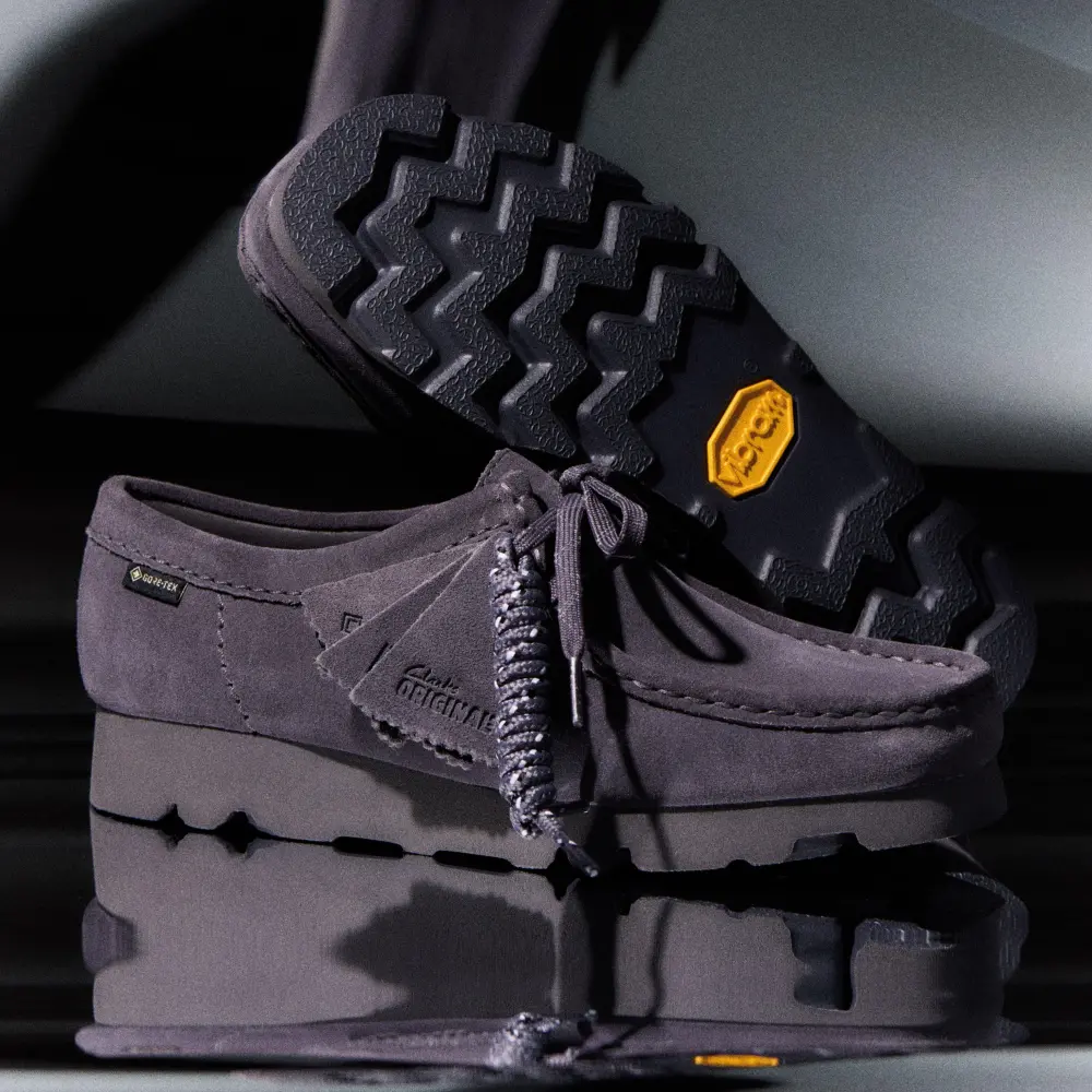 Womens Purple Grey Suede Wallabee Gore-Tex Clarks online