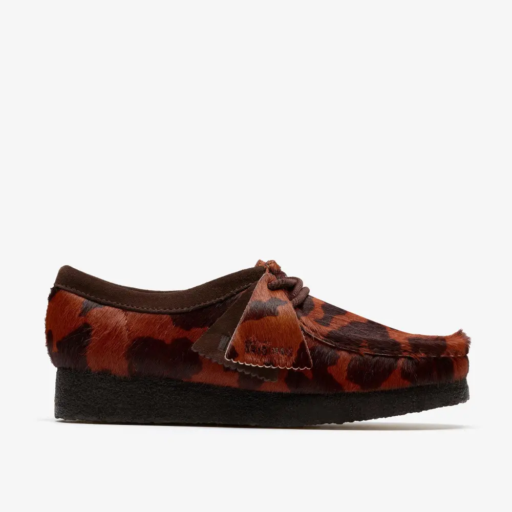 Womens Wallabee. Brown Cow Print Wallabees online